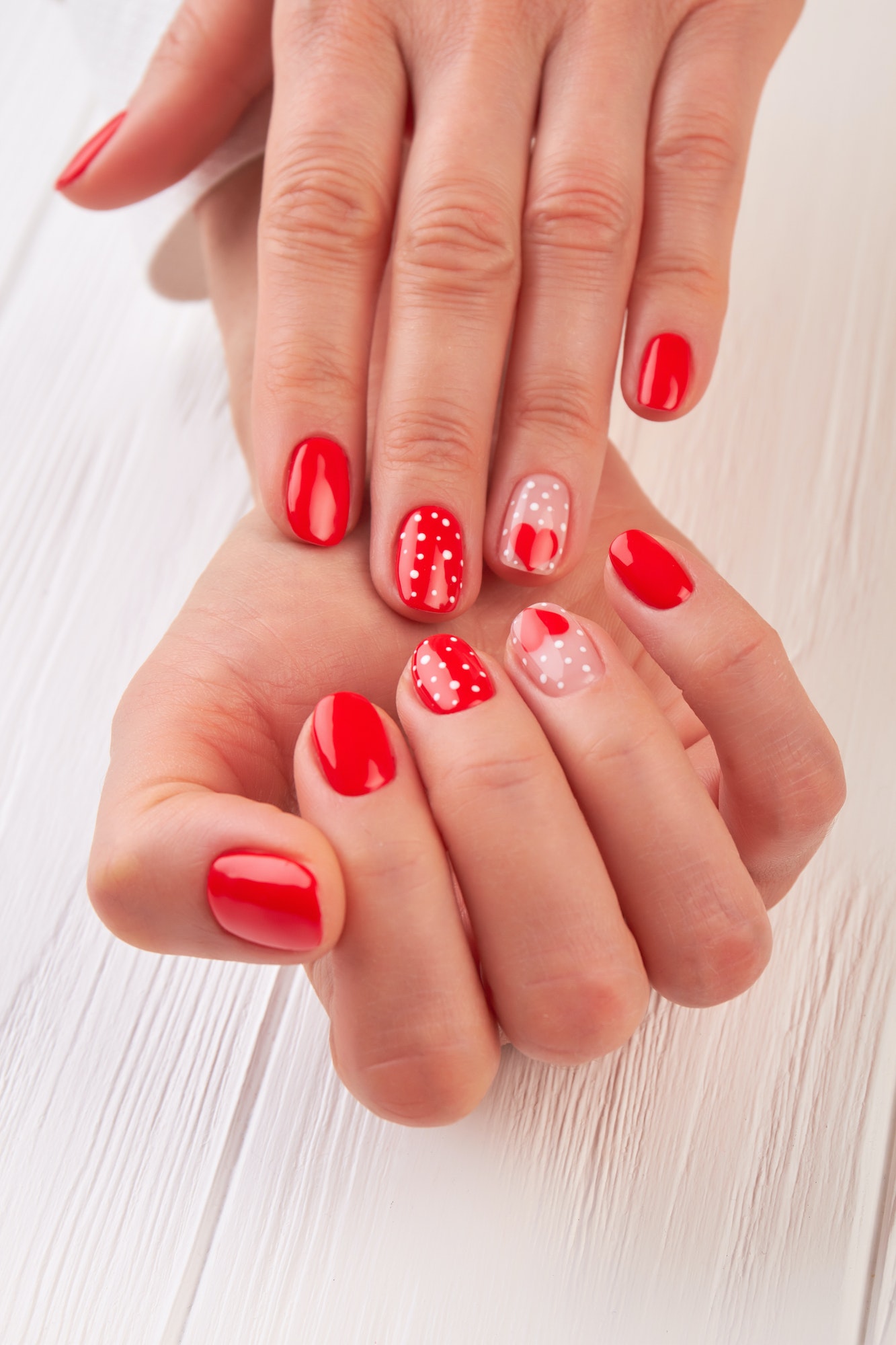 Valentine holiday nail art design